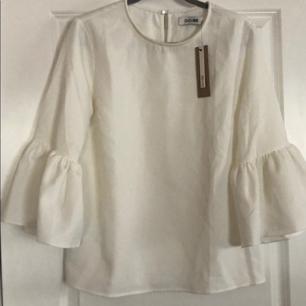 VICI White Blouse with Bell Sleeves | with tags